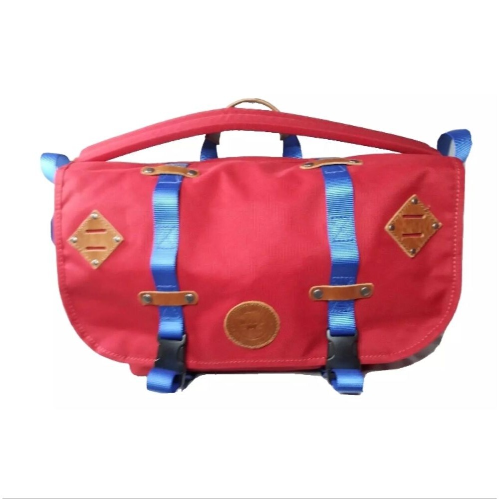 Will Leather Goods Canvas Messenger Bag Leather Trim Red Shoulder Bag Dream Bag